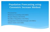 Population Forecasting using Geometric Increase  Method