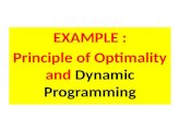 EXAMPLE : Principle of Optimality and  Dynamic Programming