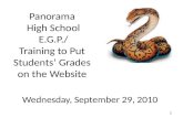 Panorama  High School E.G.P./ Training to Put  Students’ Grades  on the Website