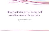 Demonstrating the impact of creative research outputs