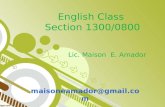 English Class   Section 1300/0800