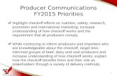 Producer Communications  FY2015  Priorities