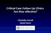Critical Care Follow Up Clinics  Are they effective?