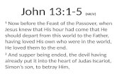 John 13:1- 5 (NKJV)