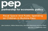 Fiscal Space And Public Spending  on Children in Burkina Faso