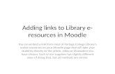 Adding links to Library e-resources in Moodle