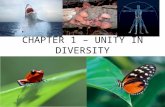 CHAPTER 1  – UNITY IN DIVERSITY