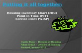 Putting it all together: Housing Inventory Chart (HIC)  Point in Time (PIT) Service Point (WISP)