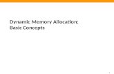 Dynamic Memory Allocation:  Basic Concepts