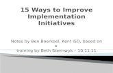 15 Ways to Improve Implementation Initiatives