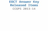 EOCT Answer Key Released Items