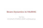 Beam Dynamics in MeRHIC