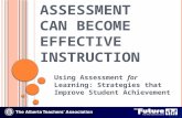Assessment can become effective instruction