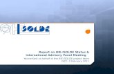 Report on HIE-ISOLDE Status & International Advisory Panel Meeting