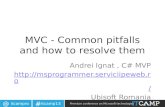 MVC - Common pitfalls and how to resolve them