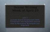Senior Writing Week of April 29