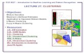 LECTURE  27:  CLUSTERING