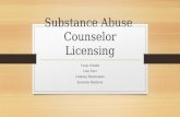 Substance Abuse  Counselor Licensing