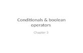 Conditionals &  boolean  operators