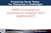 NIMS  Compliance Assistance Support Tool ( NIMSCAST )