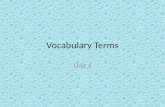 Vocabulary Terms