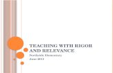 Teaching with Rigor and Relevance