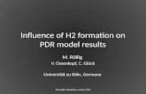 Influence of H2 formation on PDR model results