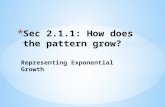Sec 2.1.1: How does the pattern grow?