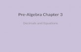 Pre-Algebra Chapter 3