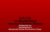 Presented by   Monteleone’s  . Advanced Home Economics Class