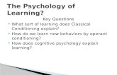 The Psychology of Learning?