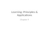 Learning: Principles & Applications