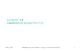 Lecture  14:  Controlled Experiments