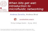 When  bits get wet:  introduction  to microfluidic  networking