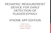 Pediatric measurement device for early detection of  plagiocephaly iPhone App Edition