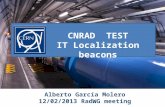 CNRAD   TEST IT Localization beacons