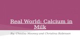 Real World: Calcium in Milk
