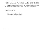 Fall 2013 CMU CS  15-855 Computational Complexity