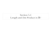 Section  5.1 Length and Dot Product in  ℝ n