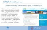 Tool for selecting CDM Methodologies & Technologies