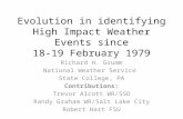 Evolution in identifying  High Impact Weather Events since 18-19 February 1979