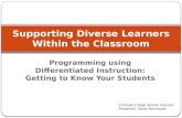 Supporting Diverse Learners Within the Classroom
