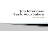 Job Interview  Basic Vocabulary
