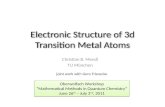 Electronic Structure of  3d  Transition Metal Atoms
