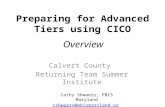 Preparing for  Advanced Tiers using  CICO