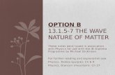 Option B 13.1.5-7 The wave nature of matter