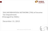 TAX INFORMATION NETWORK (TIN) of Income Tax Department  (Managed by NSDL) December 15,  2013