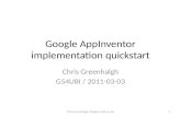 Google  AppInventor  implementation  quickstart