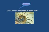 Rule of Thirds  ≠  Golden Ratio or Golden Mean