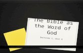 The Bible as the Word of God
